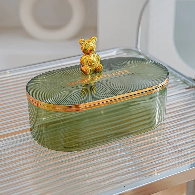 Pote Organizador com Urso Dourado