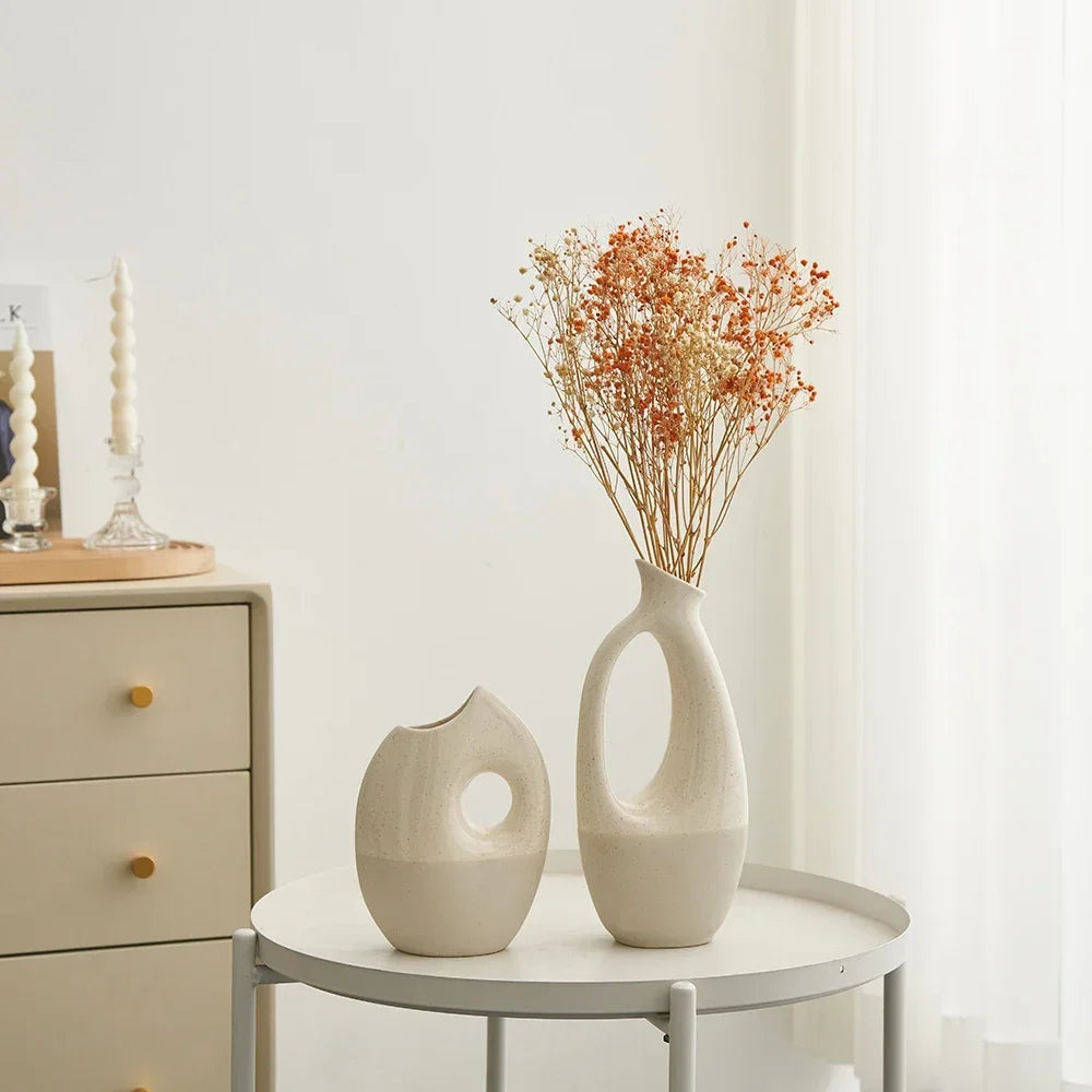 Vaso de Cerâmica Estilo Nordico