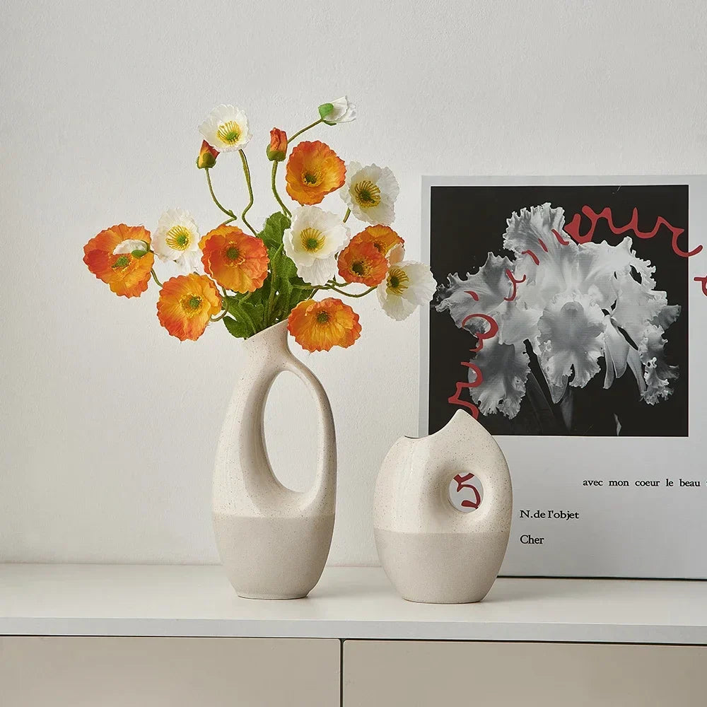 Vaso de Cerâmica Estilo Nordico