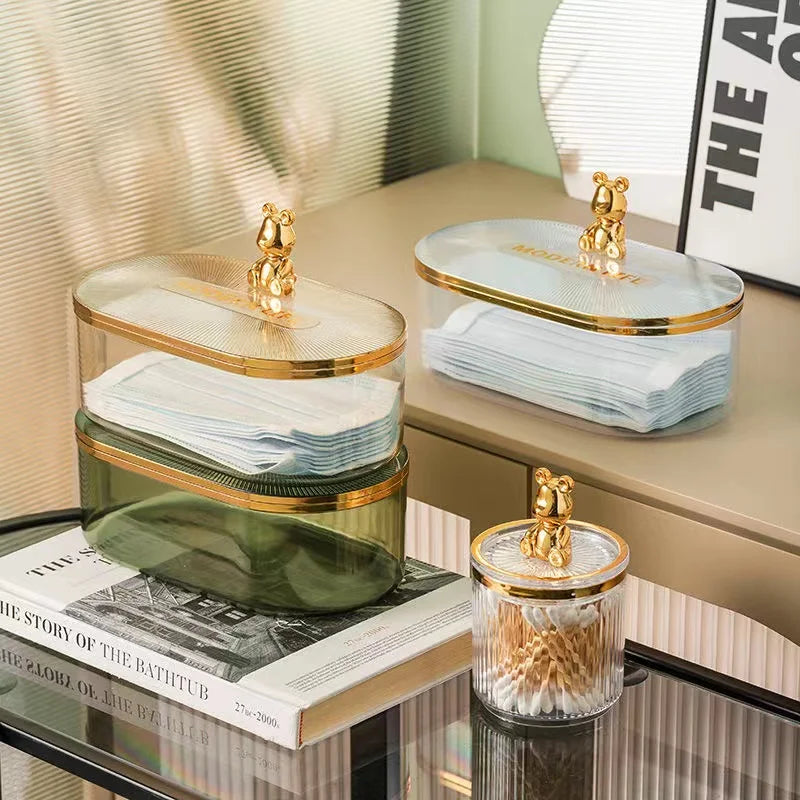 Pote Organizador com Urso Dourado